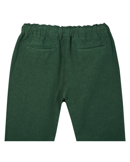Pantalon coupe relaxed en lin et viscose bouteille