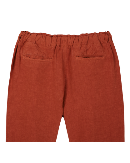 Pantalon coupe relaxed en lin et viscose cayenne