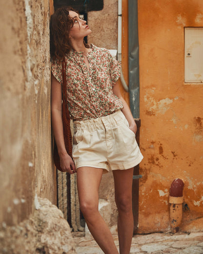 Blouse coton créponné rosae