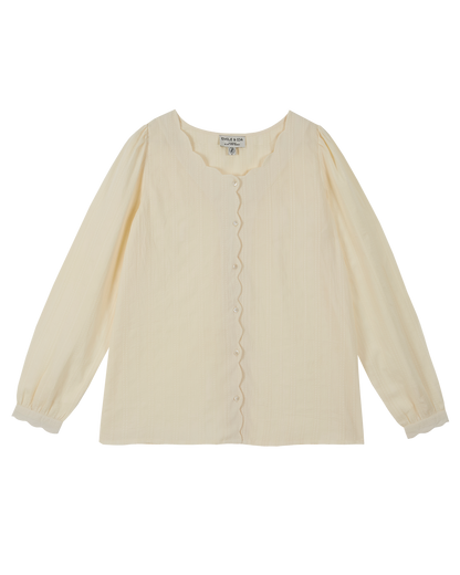 Blouse coton écru