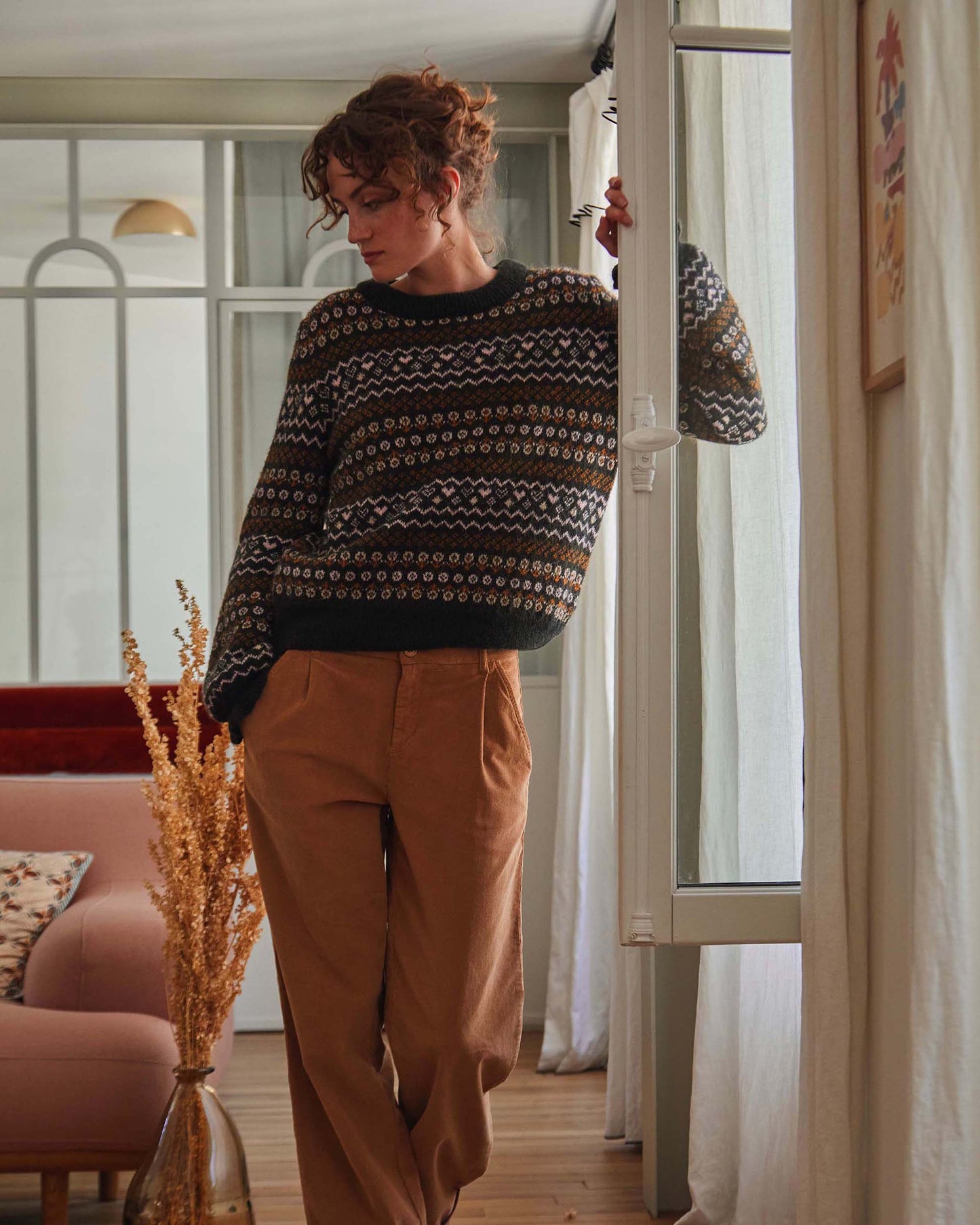 Pantalon velours macadamia