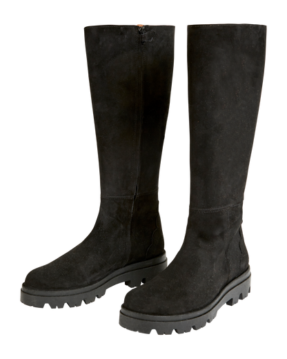 Bottes cuir velours noir