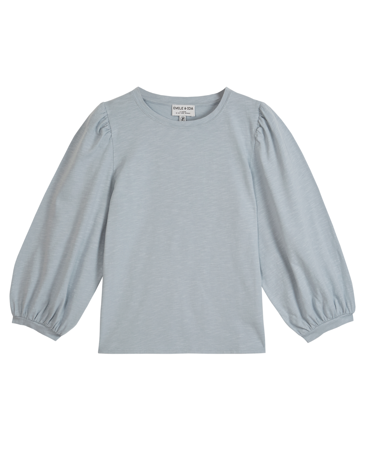T-shirt manches ballons coton bio ciel