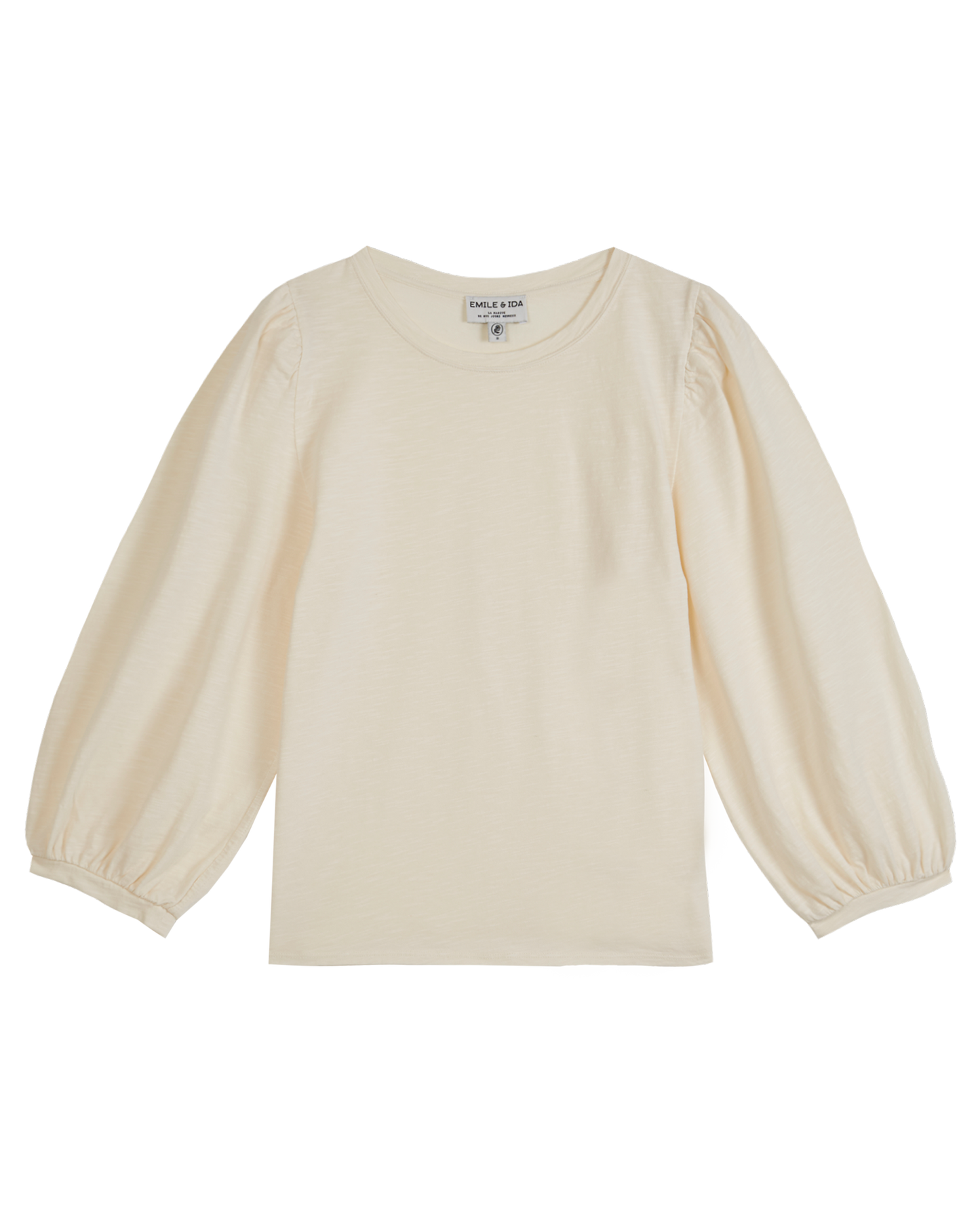 T-shirt manches ballons coton bio écru