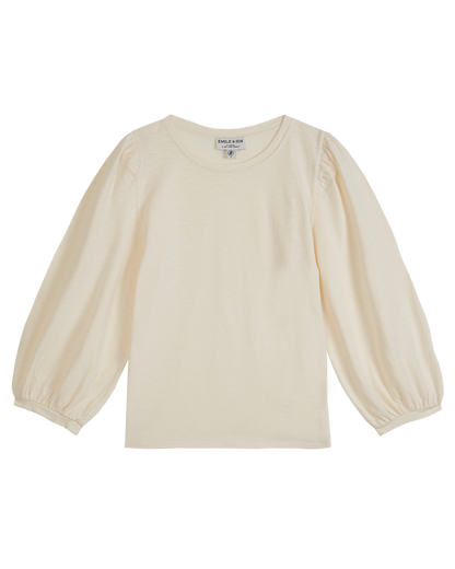 T-shirt manches ballons coton bio écru