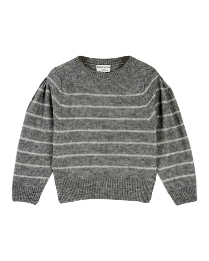 Pull alpaga superfine fil métallisé gris