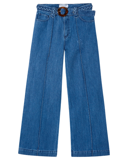 Pantalon large coton bio denim