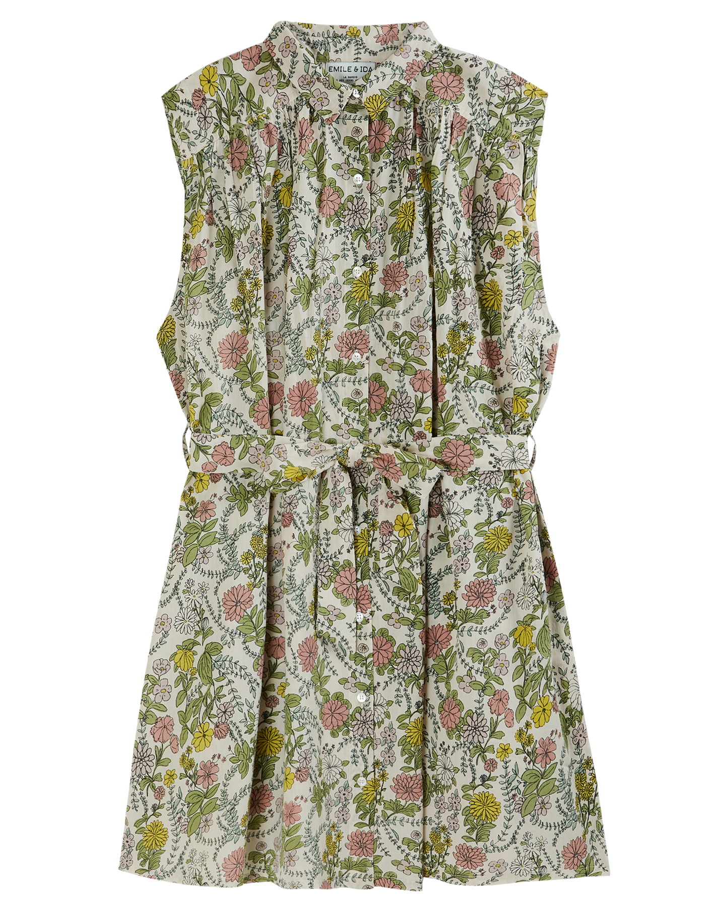 Robe sans manches à fleurs herbier