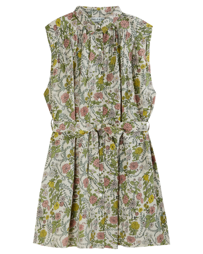 Robe sans manches à fleurs herbier