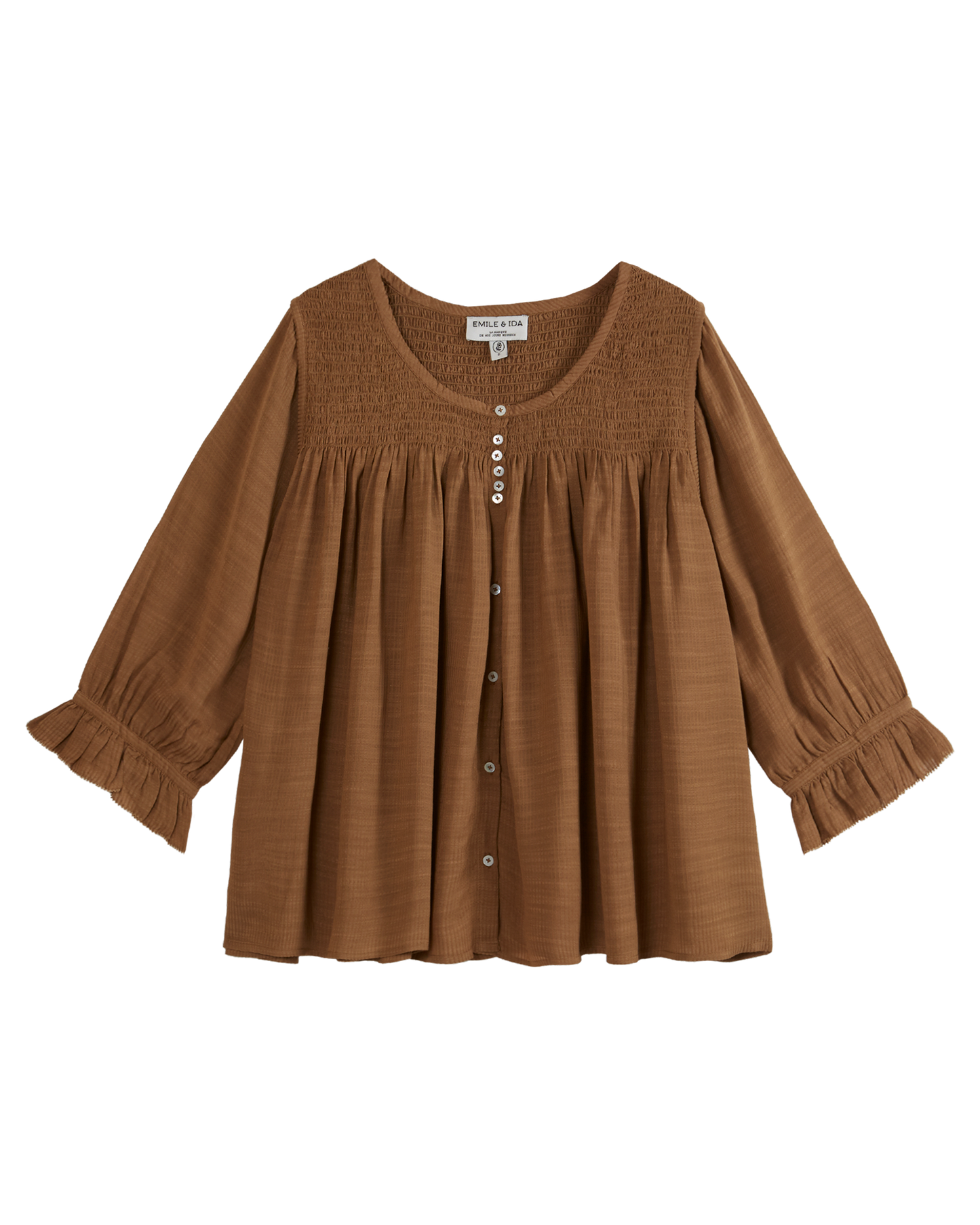 Blouse voile de coton macadamia