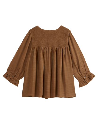 Blouse voile de coton macadamia