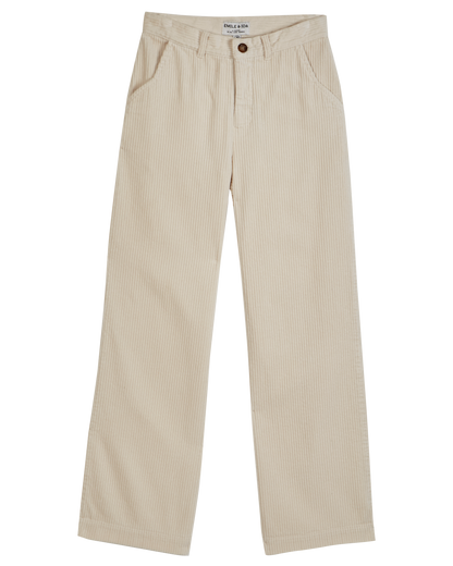 Pantalon ample velours écru