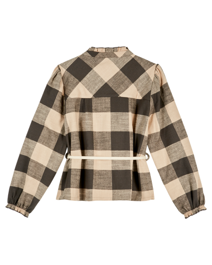Blouse carreaux bitume