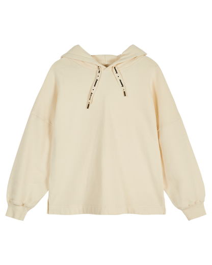 Sweat à capuche coton bio écru