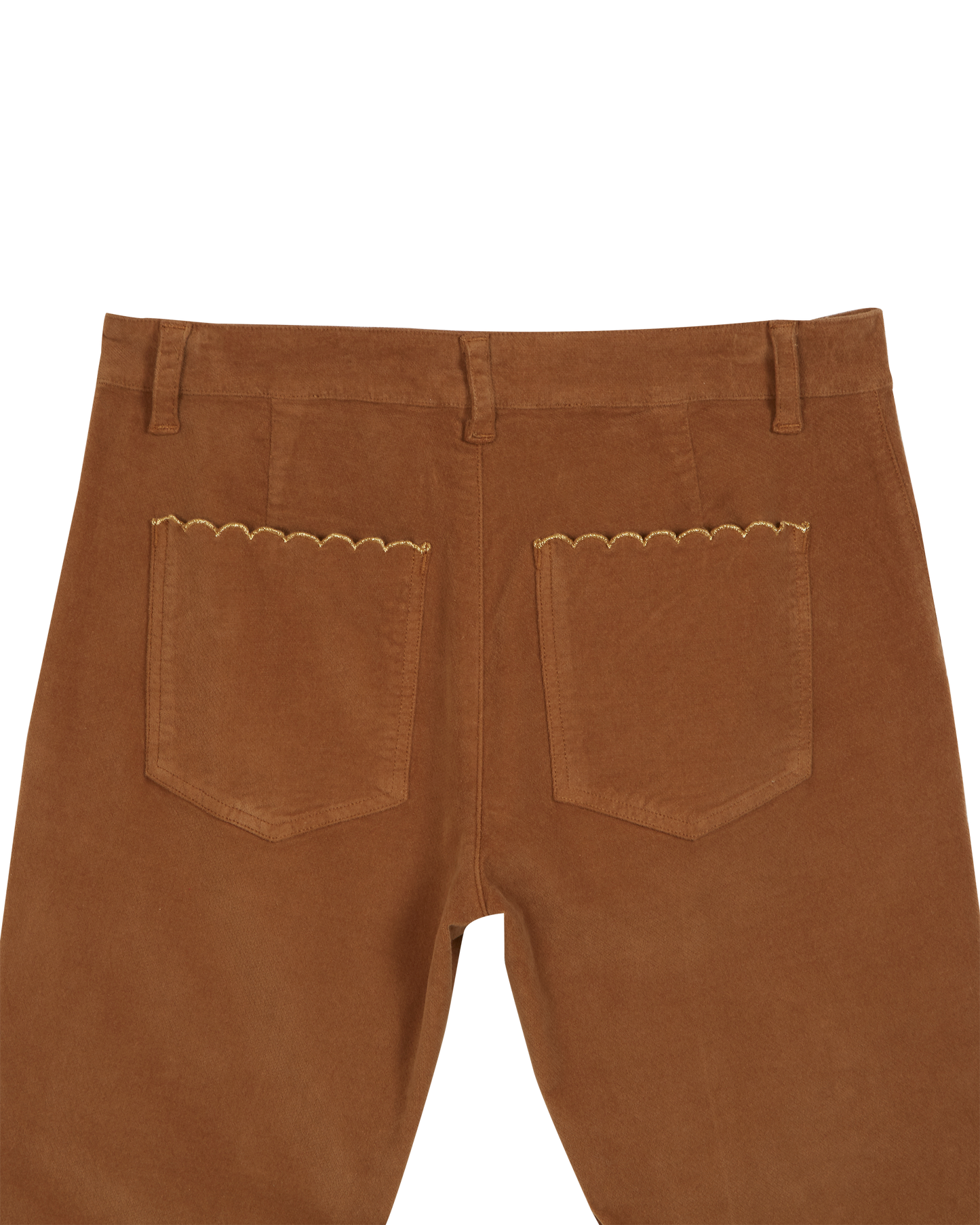 Pantalon à pont velours macadamia