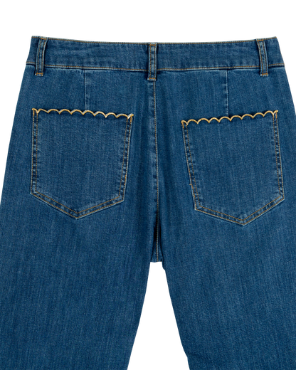 Pantalon à pont coton bio denim