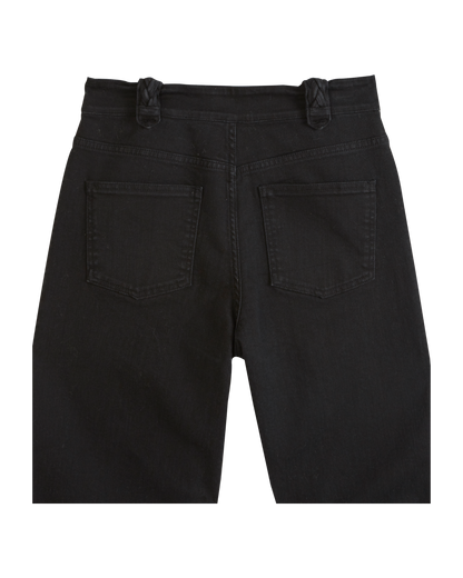 Pantalon wide coton denim noir