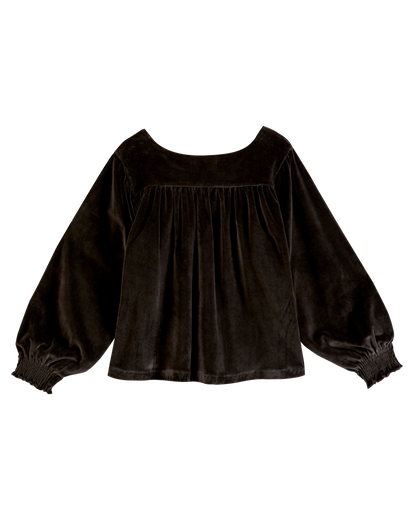 Sweat velours coton bio bitume