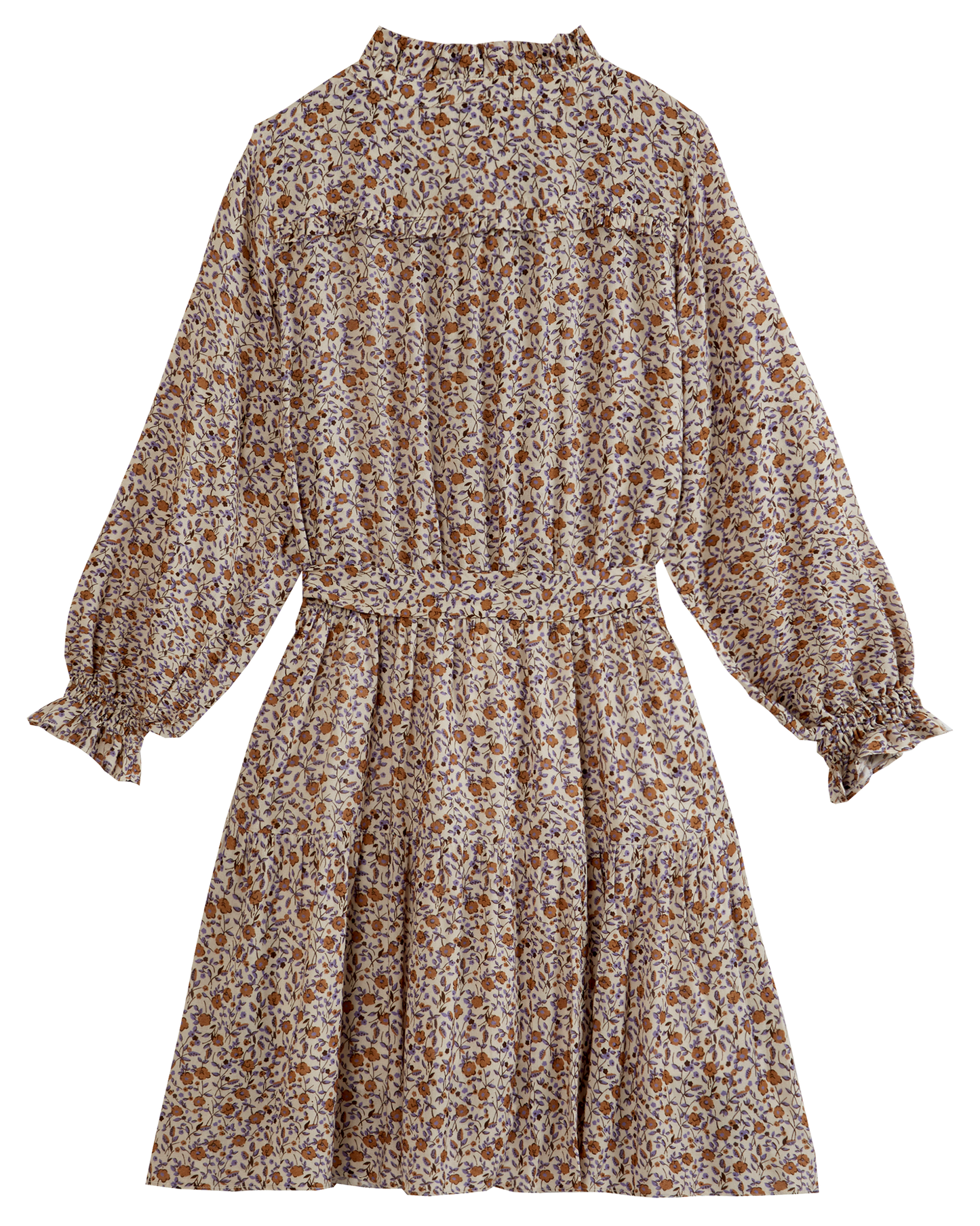 Robe campanule marron et violet