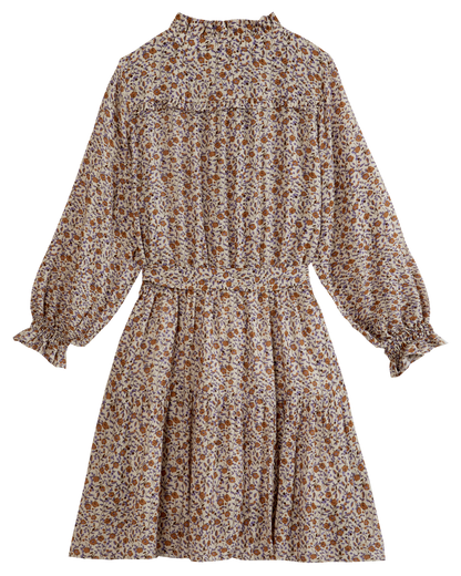Robe campanule marron et violet
