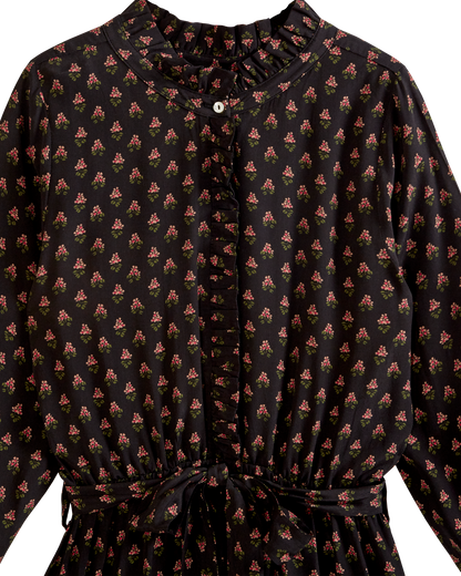 Robe bleu marine et raisin