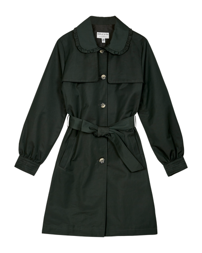 Trench coat vert sapin
