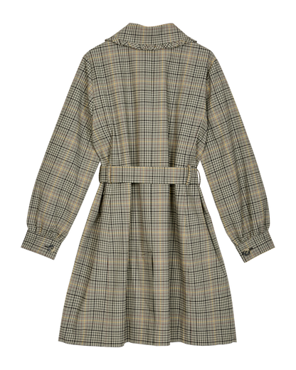 Trench coat Prince de Galles noir et beige