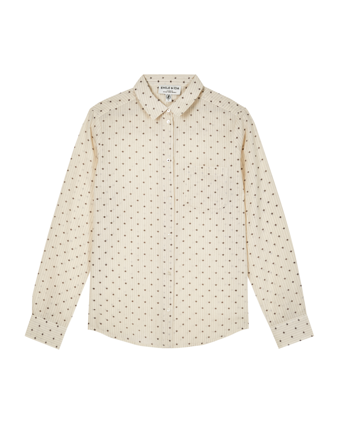 Chemise étoiles écru