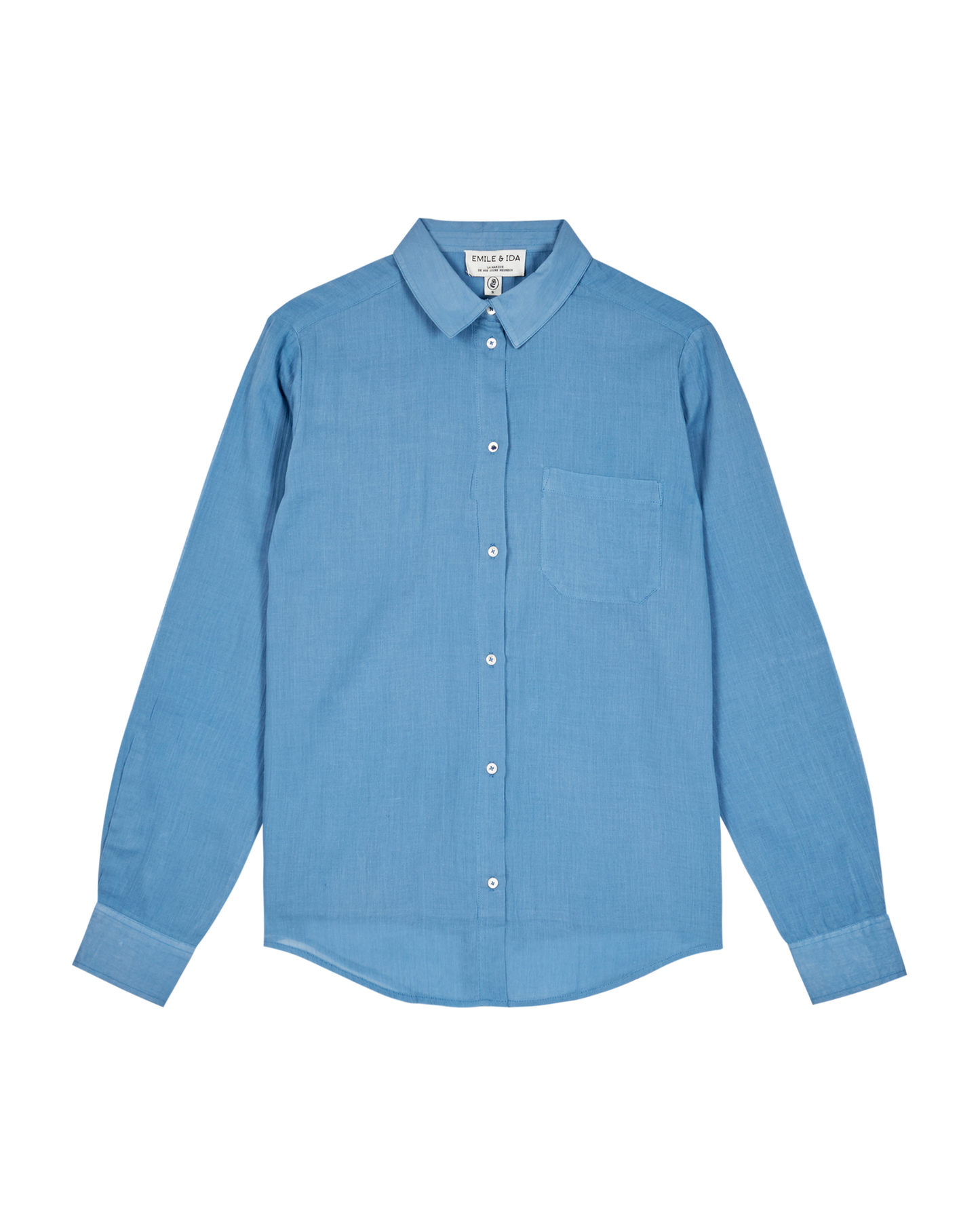 Chemise voile de coton Azur