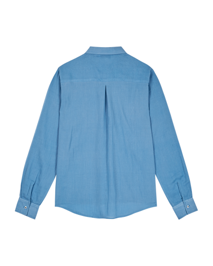 Chemise voile de coton Azur