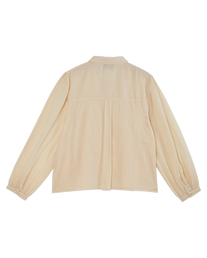 Blouse plissée écru