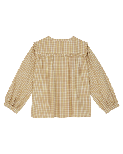 Blouse col marin carreaux brigitte jaune