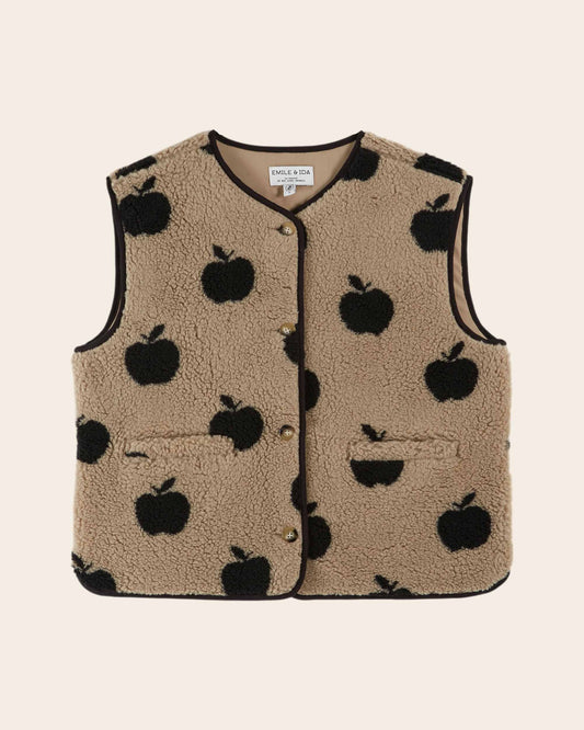 Veste sans manches - Sherpa pommes grège