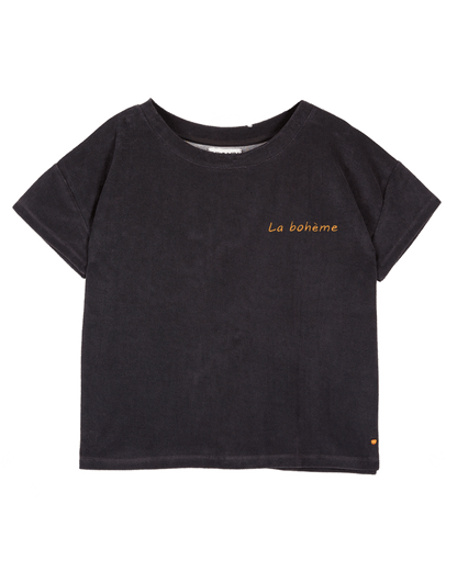 Tee-shirt femme éponge bitume