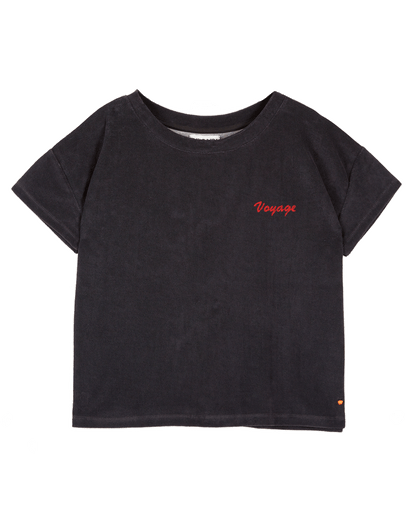 Tee-shirt femme éponge bitume