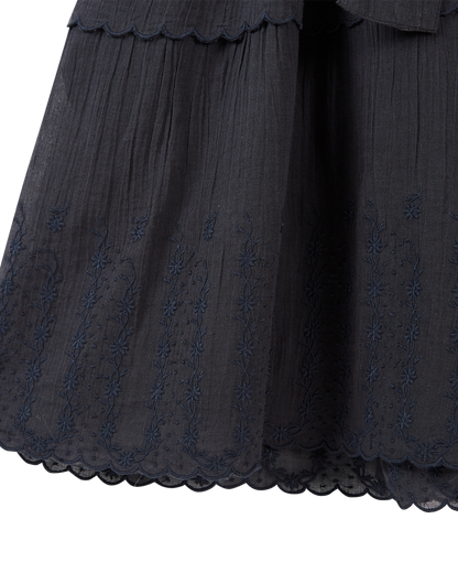 Robe portefeuille vintage coton bitume