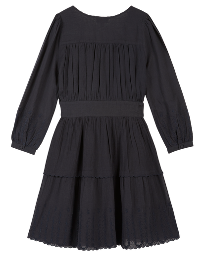 Robe portefeuille vintage coton bitume