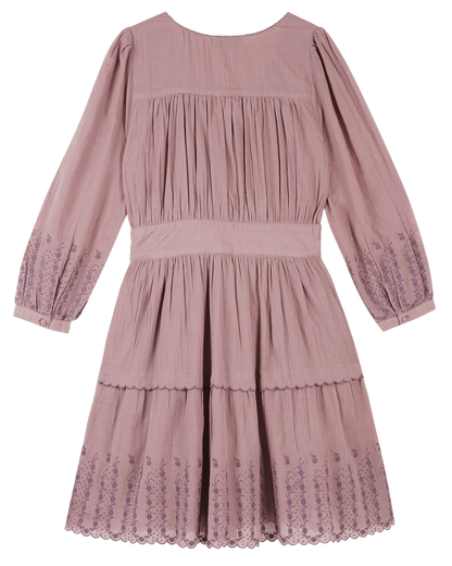 Robe portefeuille vintage coton violine