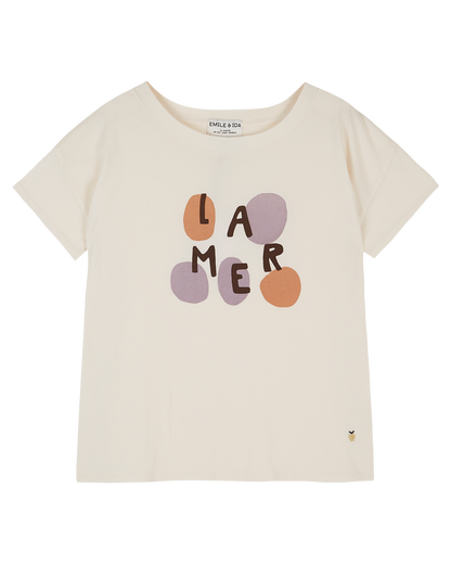 Tee-shirt coton bio écru La mer