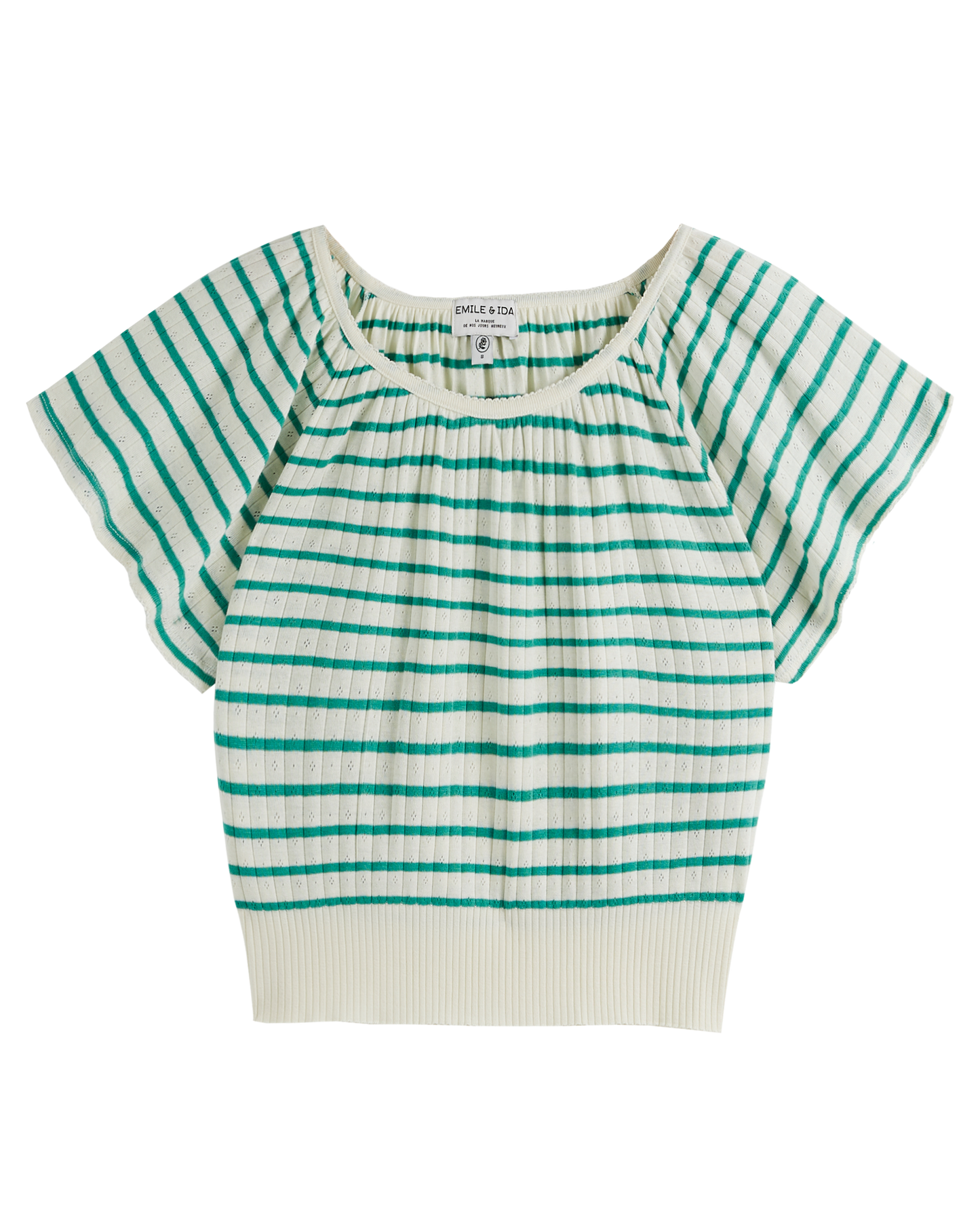 Top femme modal rayures haricot