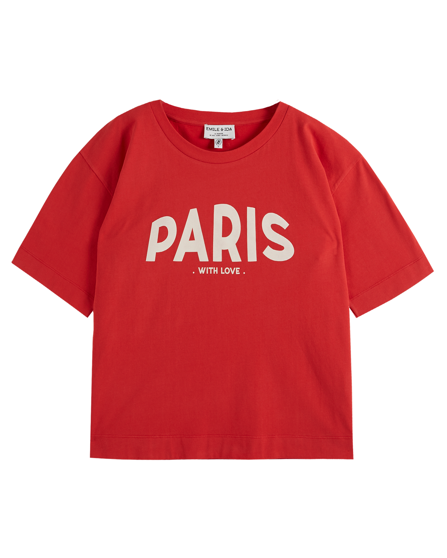 T-shirt Paris coton bio rouge