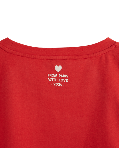 T-shirt Paris coton bio rouge