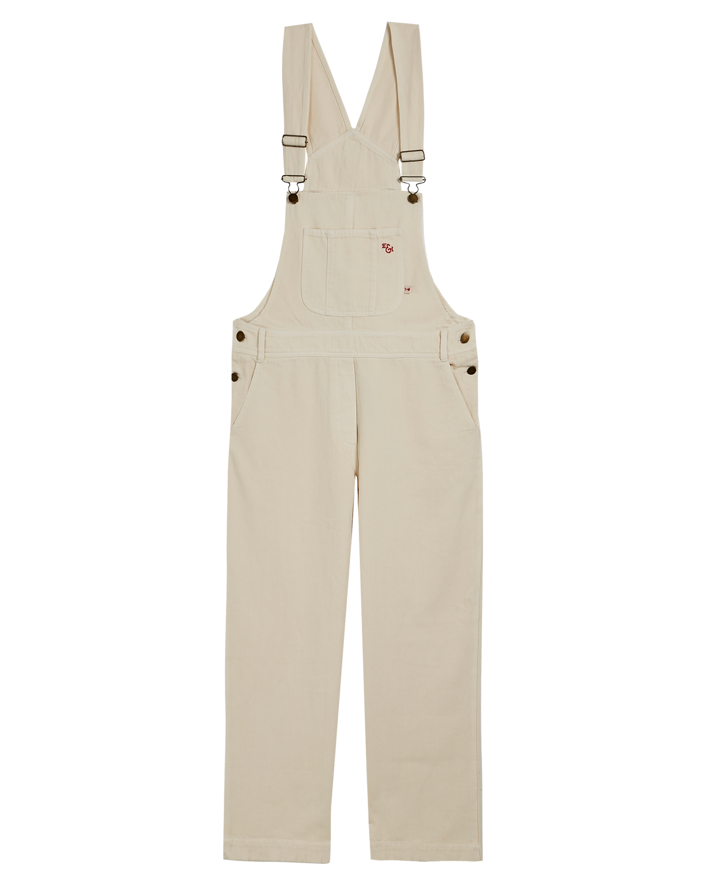 Salopette denim blanc cassé