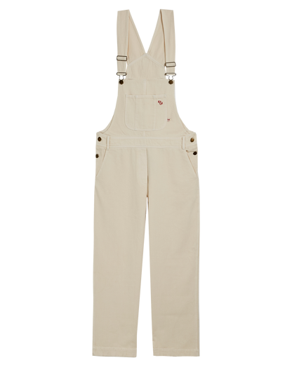 Salopette denim blanc cassé