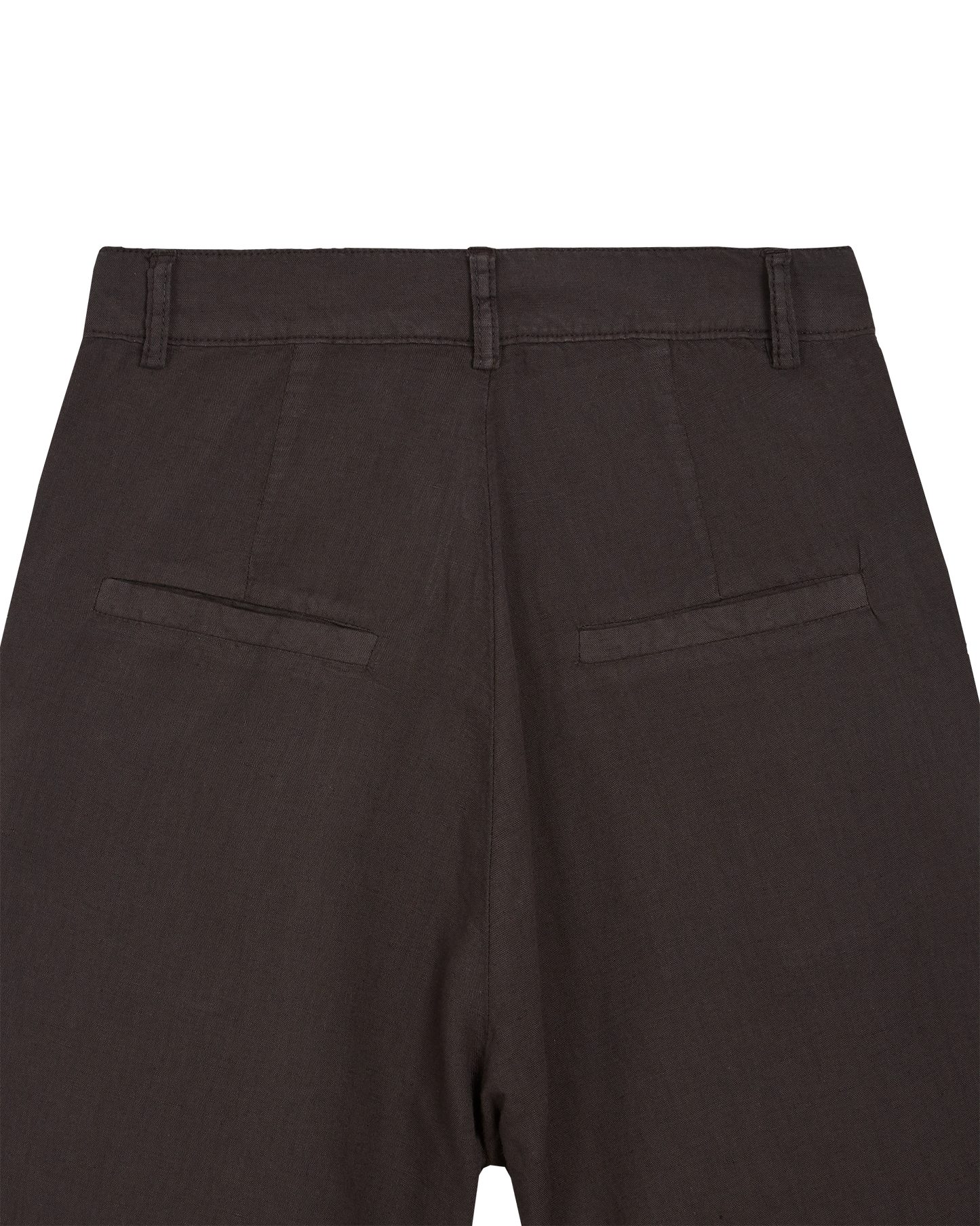 Pantalon palazzo lin et coton bitume