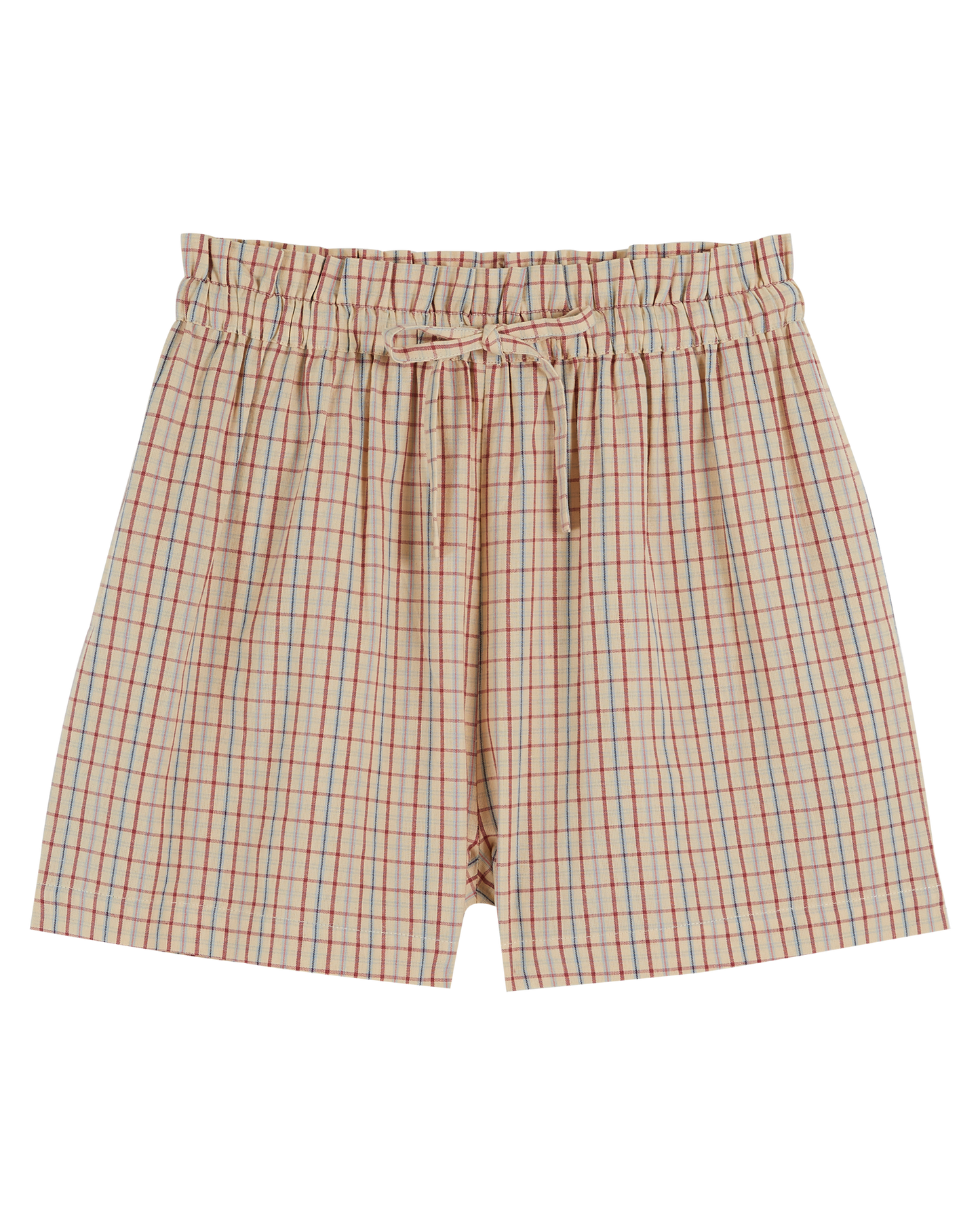 Short ample carreaux vanille