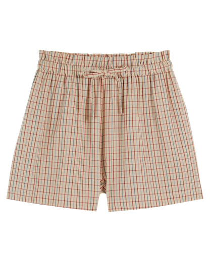 Short ample carreaux vanille