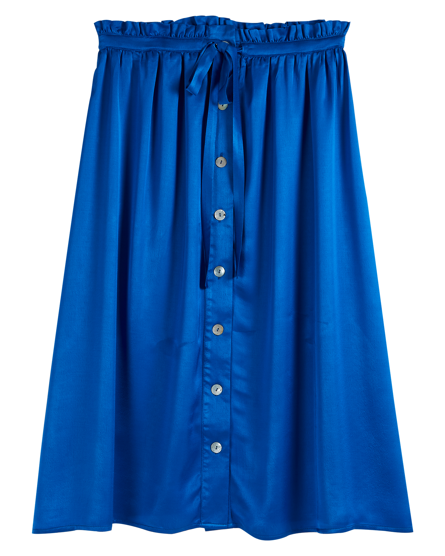 Jupe midi bleu saphir