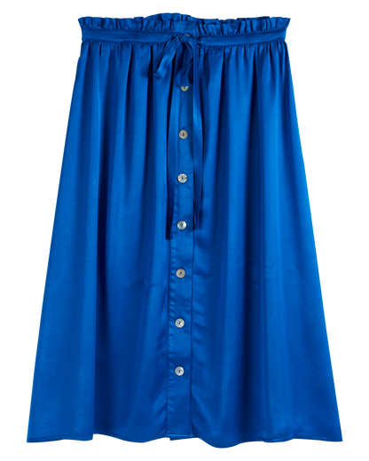 Jupe midi bleu saphir