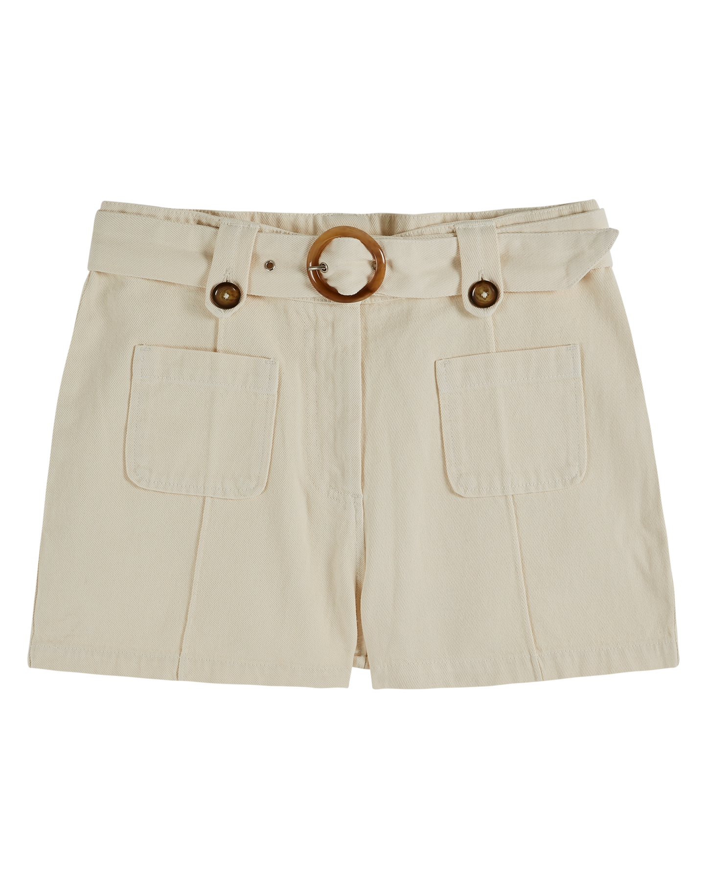 Short toile de coton écru